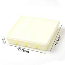 4-Cavity Silicone Ice Cube Tray With Lid, Large Rectangular Ice Pop Mold, Suitable For Bottles, Stackable Freezer Trays, Creative Household Use, Suitable For Special Occasions (Graduation Ceremony And Patriotic Holidays) - Multicolor - View 11