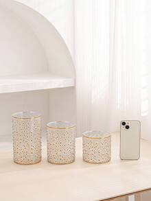 1pc Premium Makeup Brush Holder, Pen Cup, Desktop Organizer - View 3