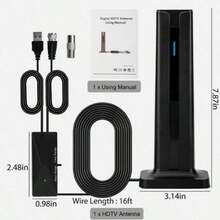 Digital HD TV Antenna Indoor, 4K 1080P Long Range, High-Quality Signal For Home Entertainment - 查看 10