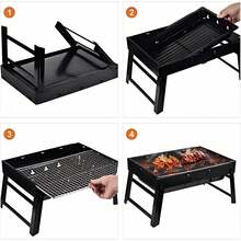 CLICKYA-Barbacoa de Carbón Portátil de Mesa Legreen – Parrilla Desmontable de Acero, Uso Exterior e Interior, 2 Tamaños Disponibles - Barbacoa de Carbón - Ver 5