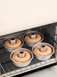 Set Cetakan Donat Aluminium Anti Lengket 1/3/5 Buah. Loyang Tabung untuk Memanggang di Oven, Penting untuk Membuat Kue & Makanan Penutup - Bulat - View 8