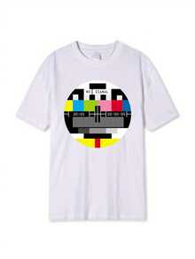 Men's Plus Size T-Shirt 2026, 100% Signs Free, Parker Style, Urban Fashion T-Shirt, Novelty Geometric Design T-Shirt, Short Sleeve, Summer T-Shirt, Extra Large T-Shirt. - 白色 - 查看 7