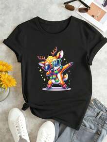Women T-Shirts - Black - View 2