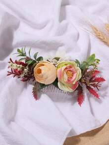 1pc Bohemian Style Thai Headpiece, Suitable For Water Festival Celebration, Beach Vacation,Travel,Birthday - Yellow - View 3