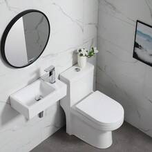 Bathroom Wash Sink Basin Wall Hung Rectangular Ceramic Countertop White - [white] - View 11