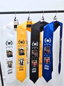 Customized Graduation Sash, Personalized Graduation Made Of Custom Ribbon, Completed Personalized Design In 2026, For Graduation Gown - Can Customize Text, 2026 Graduation Honor Gown, Photos And Names On Ribbon,Gift For Friends, Family, And Graduates - Multicolor - View 7