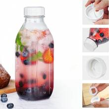 2PCS Glass Milk Bottle With Lid, 32 Oz Capacity, With Airtight White Lid, Reusable Food Container, Suitable For Refrigerator Storage, Juice, Oat Milk Or Plant-Based Milk, Water, Honey, And Cold Drinks - Xem 6