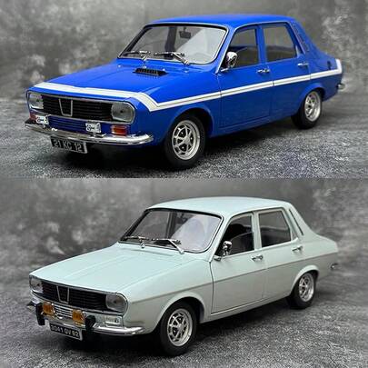 1:18 para 12 Gordini TS modelo de coche de aleación par azul y blanco