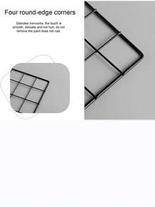 1 buah/2 buah Panel Pajangan Foto Kisi Kawat Logam Kotak-kotak Hitam, Rak Dekorasi Seni Besi, Rak Pajangan Dinding Foto, Dinding Foto, Dekorasi Rumah, Dekorasi Kamar, Dekorasi Dinding, Hadiah Ulang Tahun, Hadiah Wisuda, Bingkai Besi DIY Dekorasi Dinding Kombinasi Multi-Foto Lipat - MultiWarna - View 6