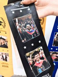 Customized Graduation Sash, Personalized Graduation Made Of Custom Ribbon, Completed Personalized Design In 2026, For Graduation Gown - Can Customize Text, 2026 Graduation Honor Gown, Photos And Names On Ribbon,Gift For Friends, Family, And Graduates - Multicolor - View 8