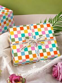1 Cuộn Giấy Gói Quà Kẻ Caro Nhiều Màu Sắc - Được làm từ chất liệu bền chắc, kích thước 43 cm * 500 cm (17 inch * 16,4 ft). Lý tưởng cho đám cưới, tiệc cô dâu, quà tặng tiệc tùng, sinh nhật, quà tặng bạn bè thân thiết, cắm hoa, làm sổ lưu niệm & tranh ghép, túi quà tự làm, trang trí & sắp xếp bàn làm việc, bộ quà tặng trà chiều và quà kỷ niệm. Giấy gói quà / Giấy gói quà ngày lễ. - Một kích cỡ phù hợp cho tất cả - Xem 2