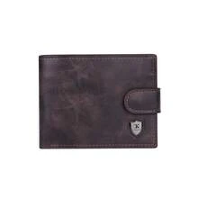 CarrKen New Men's Wallet, Retro Fashion Buckle Design, Multi-Functional Bifold Wallet, Versatile Card Holder For Young Students - Mocha Brown - View 9