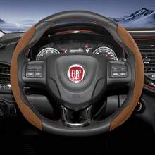 Hocasen 適用於 FIAT Alcantara 麂皮方向盤套 新款運動設計 分段式防滑 快速安裝 超薄 適用於 500/Panda/Pandina/Egea/Pulse/Mobi/Argo/Fiorino/Ducato/Toro/Doblò/500X/600 黑色 棕色 摩卡棕 橘色 紅色 綠色 - Segmented Sport Suede Steering Wheel Cover - 查看 15
