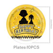 Cartoon Dog-Themed Disposable Plates, Napkins, And Cups - Party Set For 10 People, Suitable For Birthdays, Weddings, Holiday-Themed Parties, Family Picnics, And More. - Multicolor - View 12