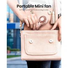 Gaiatop Mini Portable Fan, Small And Powerful, Cute Design 3 Speed Personal Handheld Fan And Desktop With Base, Lightweight USB Rechargeable For Travel Lash Makeup Girl Women Summer Gift Pink - Pink - View 5