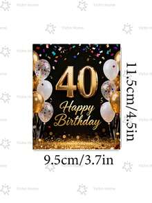 2 miếng dán chai rượu sinh nhật kích thước 4.5*3.7 inch, nhãn dán chủ đề sinh nhật màu đen và vàng sang trọng, thích hợp cho các bữa tiệc sinh nhật và lễ kỷ niệm, trang trí quà tặng sinh nhật, nhãn trang trí chai rượu, trang trí nhà cửa, quà tặng cho bạn bè và gia đình. - Vàng đen 40 năm tuổi - Xem 5