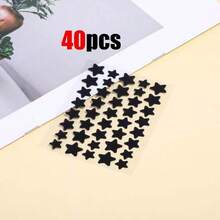 2000/400/200/40 adesivos decorativos de estrela de cinco pontas, ideais para decoração de festas e eventos. Design fofo de estrela de cinco pontas, mini adesivos à prova d'água e resistentes ao suor. - Preto - Ver 5