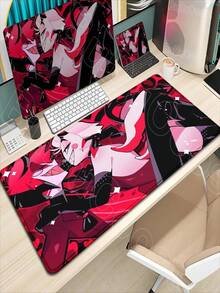 2026 New Wallpaper Hazbin Hotels Alastor Mouse Pad Anime Game Big Mousepad Pretty Cute Desk Mat Laptop Gaming Carpet Accessories - View 1