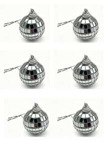 1 pieza Bola de discoteca 4D - Bola de discoteca surtida, bola de discoteca redonda de metal plateado adecuada para fiestas con tema de los años 70 y 80, decoraciones de cumpleaños, Año Nuevo, Halloween, vacaciones, bola de espejo de discoteca, bola de discoteca colgante divertida y genial de varios tamaños - Decoración de fiesta grande, diseño de fiesta, bola de espejo colgante para iluminación de discoteca para DJ, club, escenario, bar, fiesta de boda, decoración de vacaciones - Esfera de espejo de cristal - Ver 25