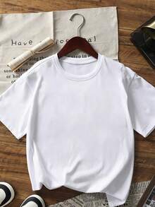 Vintage Spring/Summer New Arrival 100% Cotton T-Shirt With Panda Pattern - Perfect For Casual Comfort, Ideal For Daily Wear, Commuting, And Vacation Trips. - White - View 3