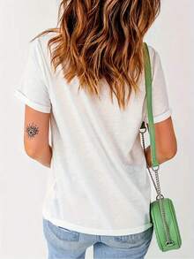 Women T-Shirts - [White] - View 2