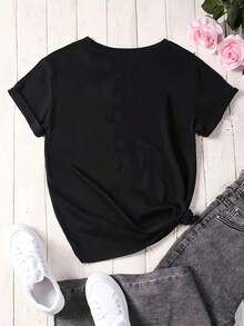 Women T-Shirts - Black - View 3