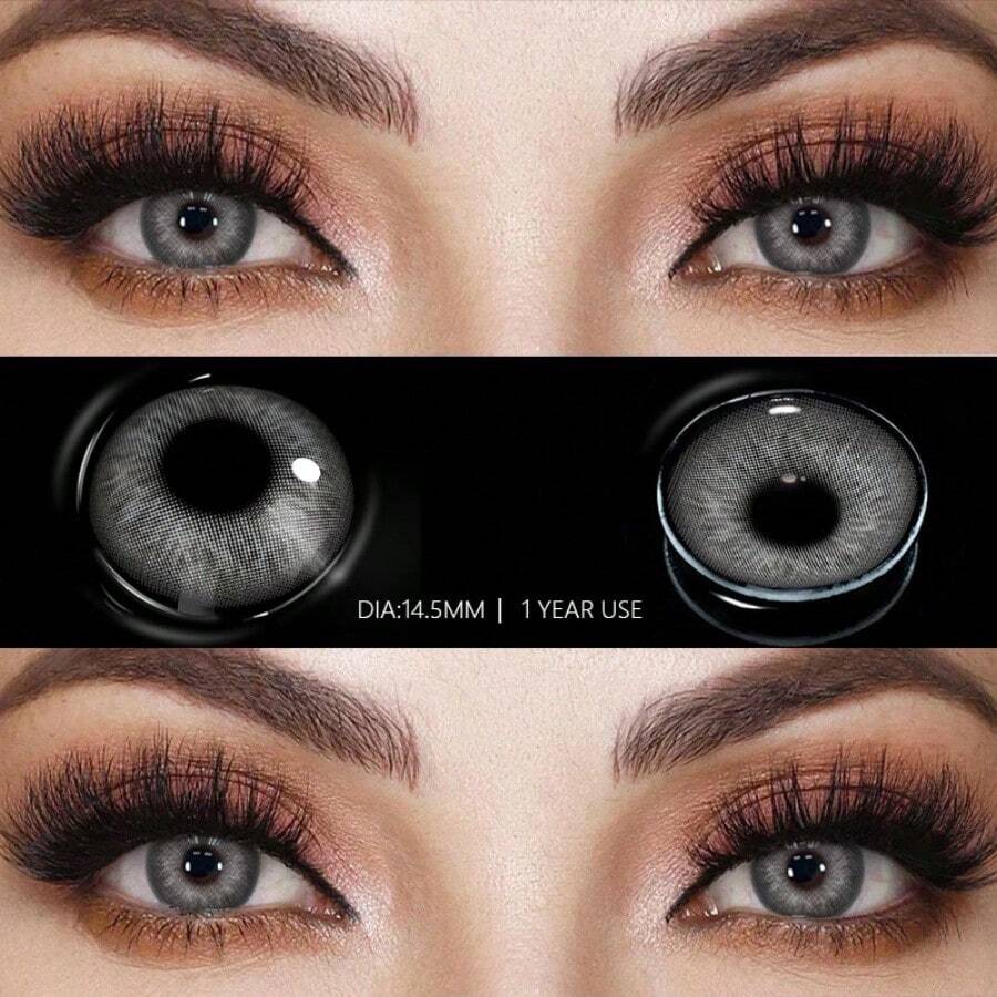 AMARA 1 Pair Of New , Stylish Blue , Green Lenses, Gray , Annual Brown