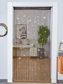1pc Korean Style Silver Wire Curtain, Wedding Ceremony Decoration, Tassel Partition Curtain For Home, Living Room, Entrance - 1PC - View 13