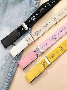 A Cartoon-Patterned Elastic Invisible Waistband - No Buckle, Adjustable Elastic Belt For Teenager, Comfortable Stretch, Can Extend Up To 60Cm/23.64In - Multicolor - View 11