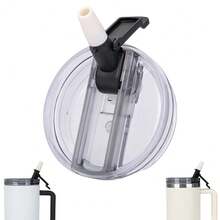 40oz Flip Straw Lid For   And ProTour, Leak Proof Top Replacement For  Travel Tumbler 40 Oz, No Spill Dust-Proof Cover Cap Removable Top Lid For 40oz  Accessories,Black - 黑色40盎司-1件 - 查看 1
