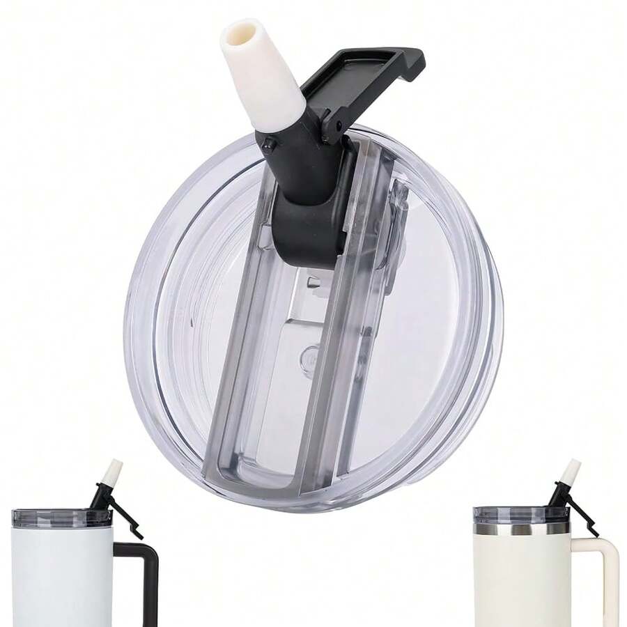 40oz Flip Straw Lid For   And ProTour, Leak Proof Top Replacement For  Travel Tumbler 40 Oz, No Spill Dust-Proof Cover Cap Removable Top Lid For 40oz  Accessories,Black - 黑色40盎司-1件 - 查看 1