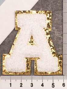 26pcs A-Z Letter Patches, Gold Color, Removable Sew-On 3D Embroidered Letter Motifs, Suitable For Hats, Jeans, Clothes, Bags, DIY Crafts, Fashion Decor, Jewelry Boxes, Storage Boxes, Phone Cases Stickers Sticker Scrapbook Supplies Scrapbooking - White - View 17