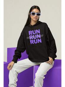 Run Bulletproof  Hoodie - Fan - Black - View 4