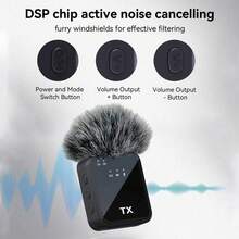 Professional Wireless Lavalier Microphone, Compatible With Smartphones, Plug And Play, Suitable For Video Recording, Teaching, Interview, Podcast, Etc., Wireless Omnidirectional Condenser Recording, Professional Intelligent Noise Reduction, 230mAh Battery, Windscreen, USB Interface (Multi-Port Optional), Rechargeable Lithium Battery, 2.4G/3G/4G/5G Connection. - View 6