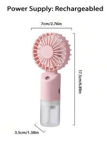 Mini Handheld Mist Fan, Portable Electric Fan, 2-Speed Adjustable, 500mAh Battery, Desk Fan For Indoor/Outdoor Camping, Humidifying & Cooling, Suitable For Students - Handheld - View 6