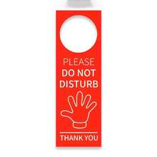 2D平面创意门牌 - 黑色2D门牌，配以黄白文字和静音手势图标，清晰传达“请勿打扰”信息，易于悬挂，无需用电 - A - 查看 8