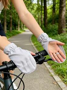 1 Pair Horseshoe-Shaped Ice Silk Gloves, Non-Slip Breathable Thin Full Finger Gloves, Suitable For Men And Women Outdoor Cycling, UV Protection, Ice Silk Arm Sleeves,Festival,Camping - Multicolor - View 3