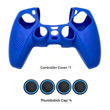 Protective Cover Skin For P5 Controller Anti-Slip Silicone Case For P5 Slim Gamepad Cover Thumb Grips Accessories, 1 Controller Protector Case+4 Customised Thumb Grips Caps - View 11