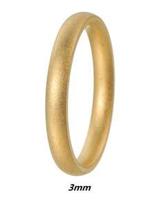 Minimalist Stackable Gold-Tone Rings, Size 2mm/4mm/6mm/8mm, Stainless Steel Material That Won't Discolor, Suitable For Daily Wear And Special Occasions As Versatile Jewelry - Multicolor - View 22