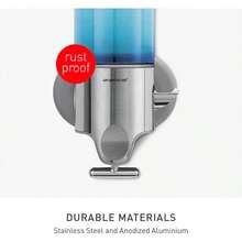 Simplehuman Wall Mount Pumps, Single 15 Fl. Oz. Shampoo Soap Dispenser, Stainless Steel - Đơn - Xem 5
