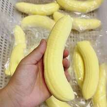 Realistic Banana Slow Rebound Squeeze , Food Stress Relief Slow Rebound Cake Banana Squishy , Soft Wet Texture Slow Rebound Squeeze  For Stress Relief(Large Size) - Nhiều màu - Xem 1