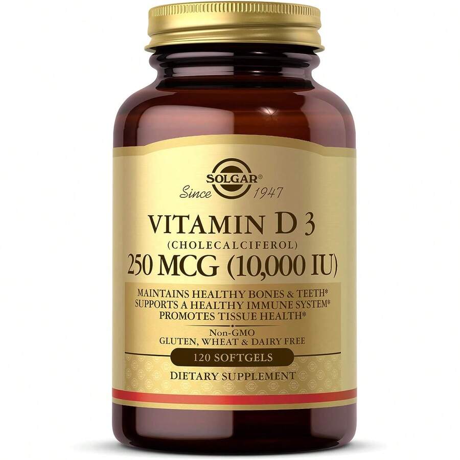 Solgar Vitamin D3 Cholecalciferol 10,000 IU, 120 Softgels - 120抽 - 查看 1