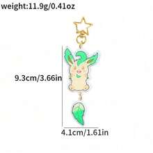 pokemon Móc khóa acrylic hình thú dễ thương có đuôi đung đưa, dây xích rời, khóa hình ngôi sao vàng, mặt dây chuyền phong cách anime, quà tặng sưu tầm. - Nhiều màu - Xem 4