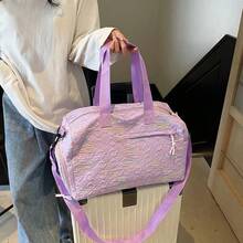 Niche Design Taro Purple Tote Bag, Large Capacity Handbag Shoulder Bag, High-Quality Travel Gym Luggage Bag, Versatile - Multicolor - View 3