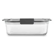 Rubbermaid 3.2 Cup/757ml Medium Brilliance Glass Clear: Glass Food Storage Container, Microwave & Oven , Dishwasher - 1 - View 2