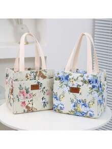 1 túi đựng cơm trưa cách nhiệt in hình, kèm túi đá cầm tay, chống thấm nước và chịu nhiệt. - Nhiều màu - Xem 3