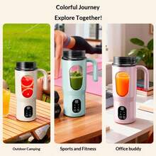 New Juicer, Compact USB Charging Portable Blender, Small Household Juicer - Easy To Clean, Perfect For Making Smoothies, Milkshakes, And Fresh Fruit Drinks, Battery Capacity: 1300mAh; - Multicolor - View 4