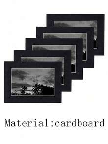 15pcs Black (With Backing Board) Minimalist & Elegant Corridor Wall Decor Memorial Paper Photo Frame Wall Hanging (Paper Product) - Multicolor - View 6