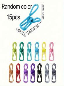 15/20 Stück tragbare Versiegelungsclips, Verpackungsclips für Snacktüten, Lebensmittelclips, Organisationsclips für die Aufbewahrung, Mehrzweck-Versiegelungsclips, Edelstahl-Versiegelungsclips, in zufälligen Farben verschickt - Satz - Übersicht 4