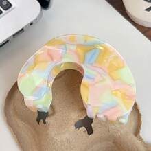 1 pieza Clip de pelo de acetato en forma de U versátil y de moda, pinza de pelo grande de 8.7cm, accesorio de pelo minimalista y elegante - Multicolor - Ver 11